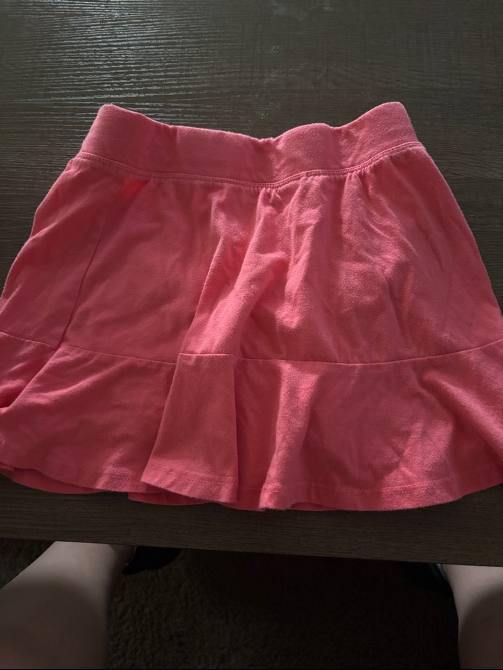 Kids Pink Tiered Knit Skirt